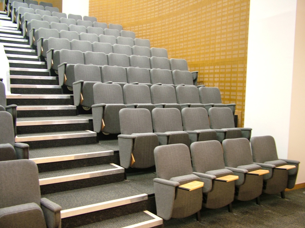 4 -Lecture chairs with fold-away writing tablets